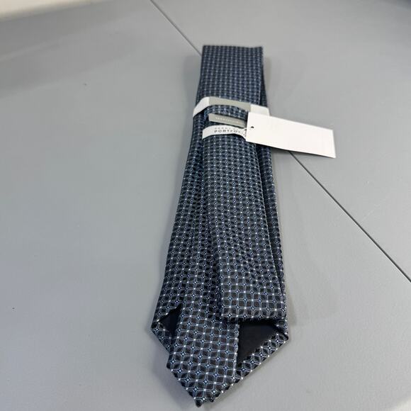 Perry Ellis Portfolio Mens Necktie Norton Neat Black Office Professional New - Picture 8 of 9